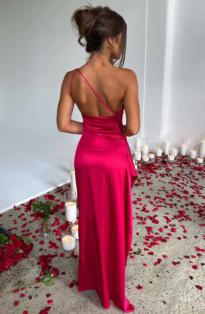 Ariana Long Dress - Hot Pink