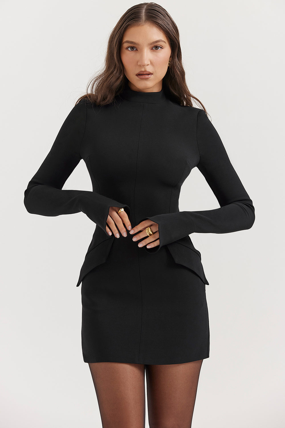 Murcia Mini Dress Long sleeve - Black